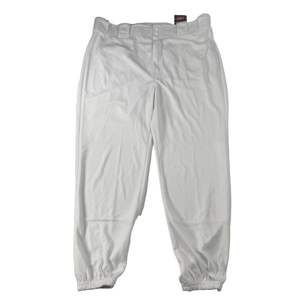 Rawlings Baseball Pants Mens 2XL (38x26) Elastic Hem Adult MLB Softball Poly